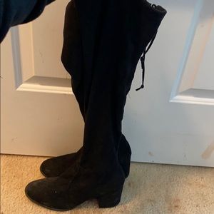 Thigh High Tie Women’s Black Boots